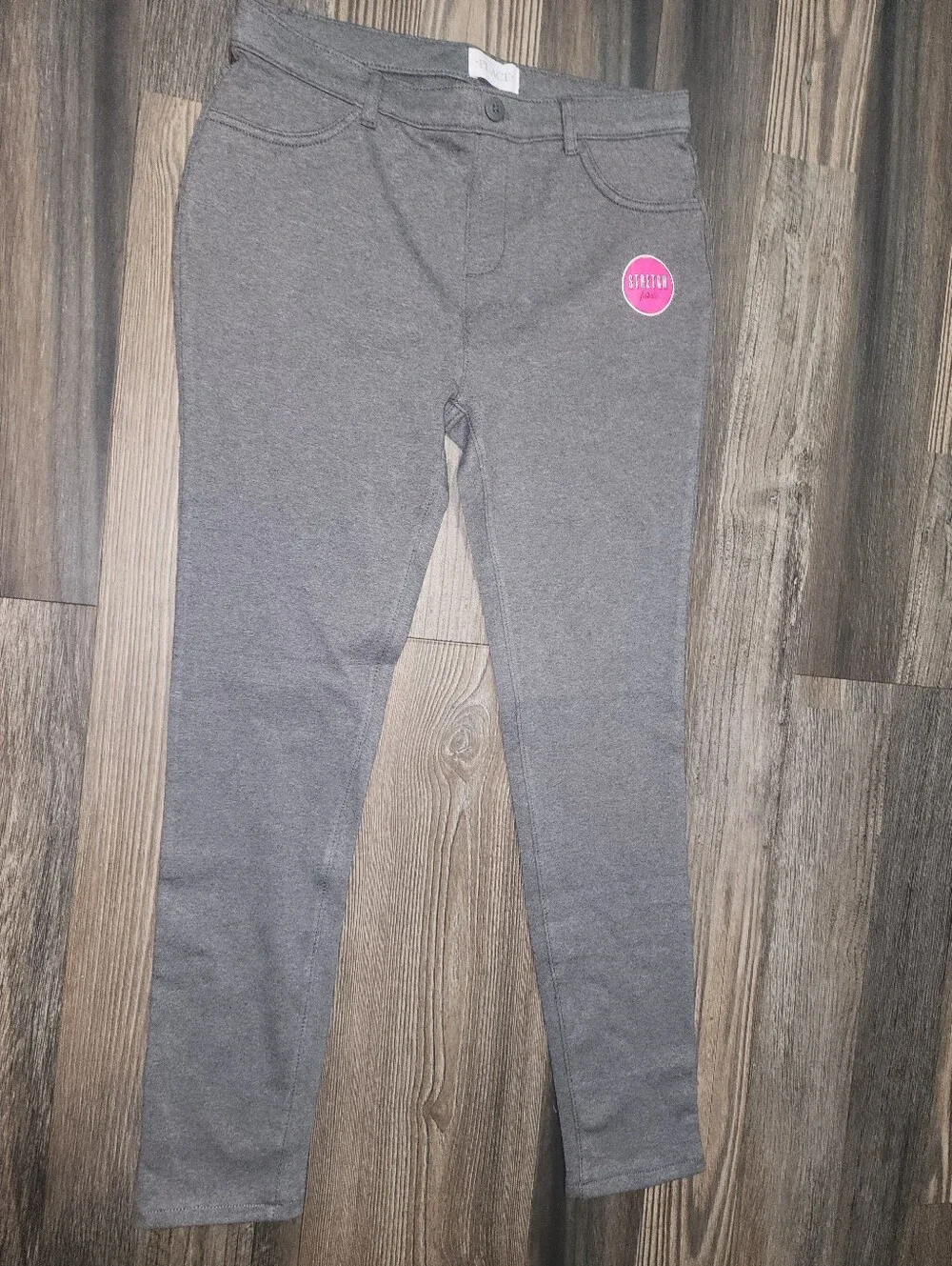 NWT Children's Place Girls Gray Pants Stretchy Sz 16 Pull On School Dressy